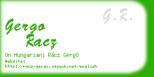 gergo racz business card