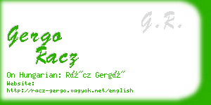 gergo racz business card